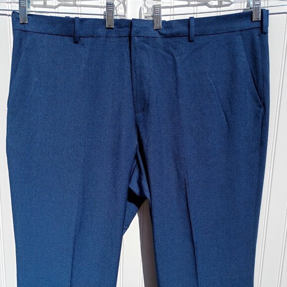 PERRY ELLIS Dress Pants Men's 42 x 30 Blue Modern Slacks Portfolio Easy Care NWT - Picture 3 of 13